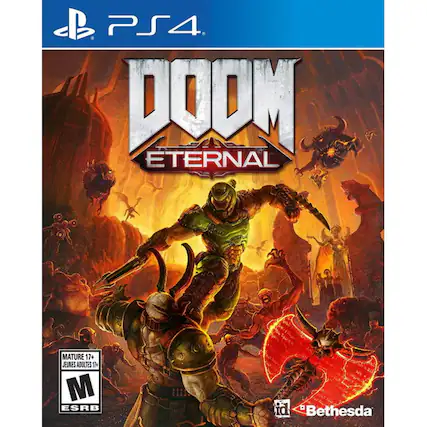 PS4. DOOM ETERNAL MATURE 17+ JEUNES ADULTES 17+ M ESRB id Bethesda - M (Mature 17+)