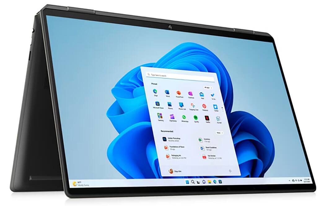 Alt View 2. HP - HP Spectre x360 2-in-1 Laptop 16.0 2.8K Display (Intel Ultra 7-155H, 32GB LPDDR5X, 2TB PCIe SSD, Win 11 Pro) - Slate Blue.