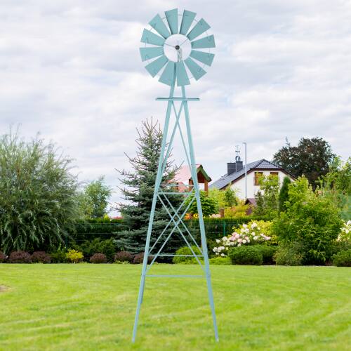 Alt View 10. Winado - Weather Resistant Home Yard 8 FT Garden Windmill 4 Legs for Outdoor Garden - Blue.