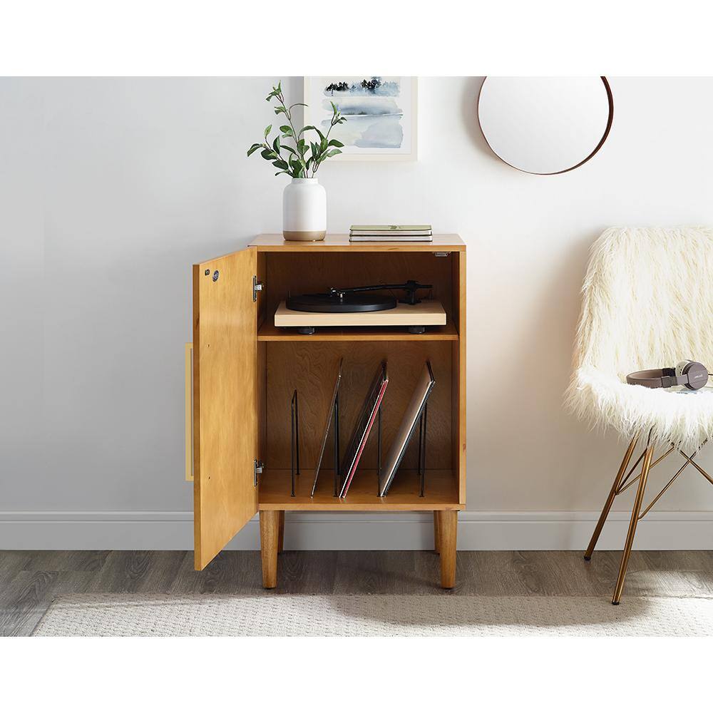Alt View 3. Crosley Furniture - Everett Medium Record Player Cabinet With Vinyl Storage - Black.