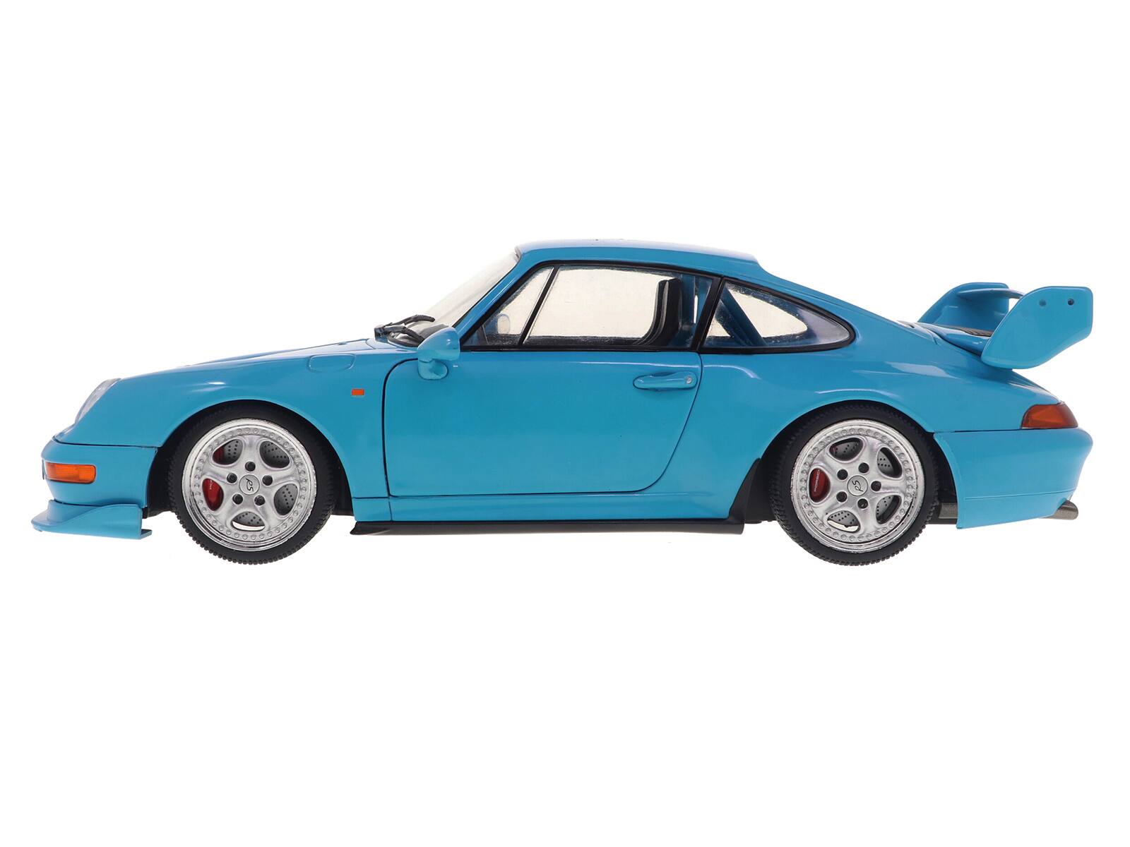 Back. Solido - 1997 Porsche 911 (993) Clubsport Riviera Blue 1/18 Diecast Model Car by Solido - Blue.