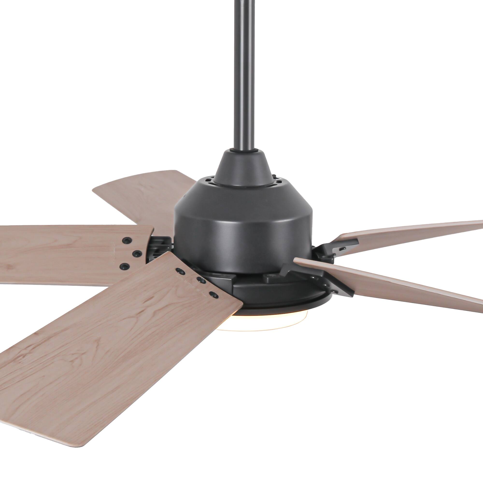 Alt View 8. Parrot Uncle - 52-inch Black LED Ceiling Fan with Remote - Black.