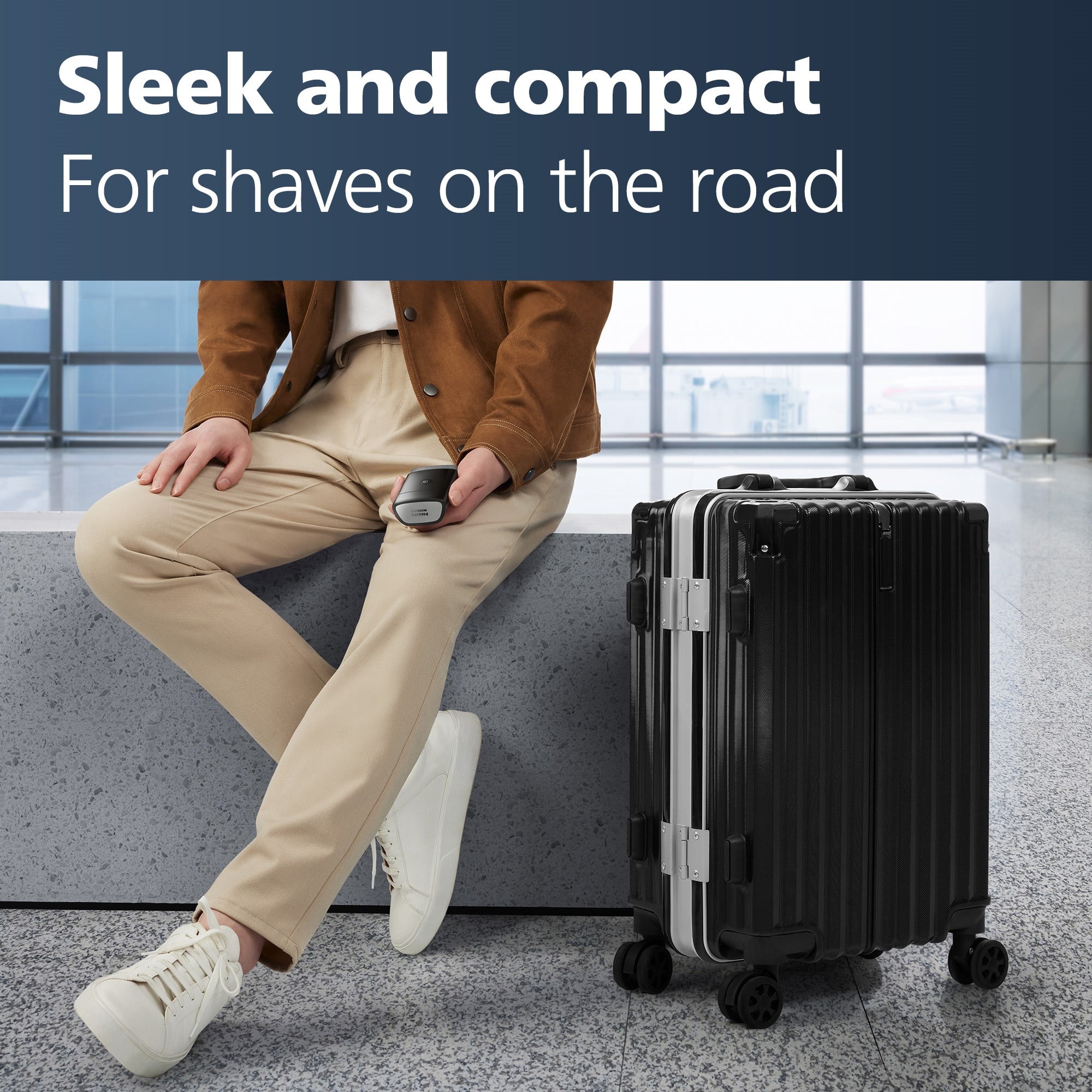 Sleek and compact for shaves on the road.