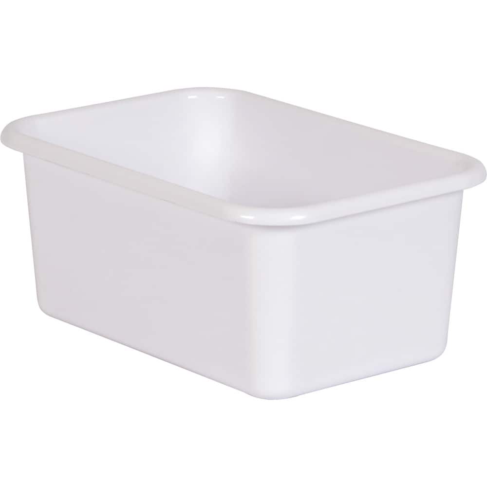 Teacher Created Resources - White Small Plastic Storage Bin