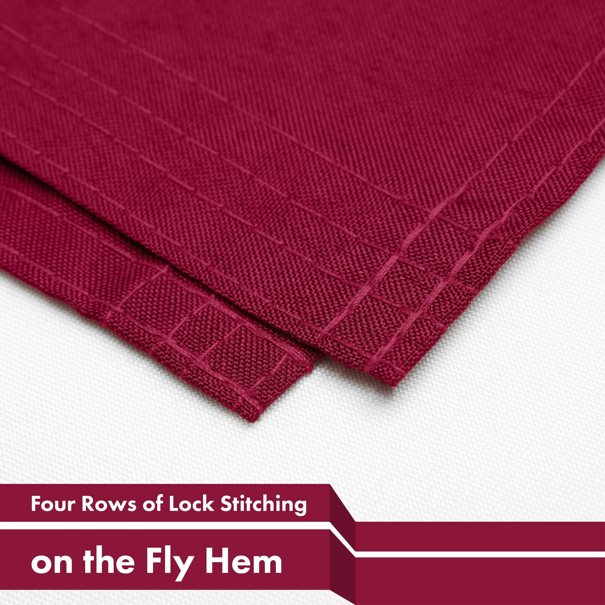 Four Rows of Lock Stitching on the Fly Hem