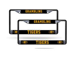 Rico Industries - Grambling State Tigers Black Metal License Plate Frame - Set of 2 Frames - Multi