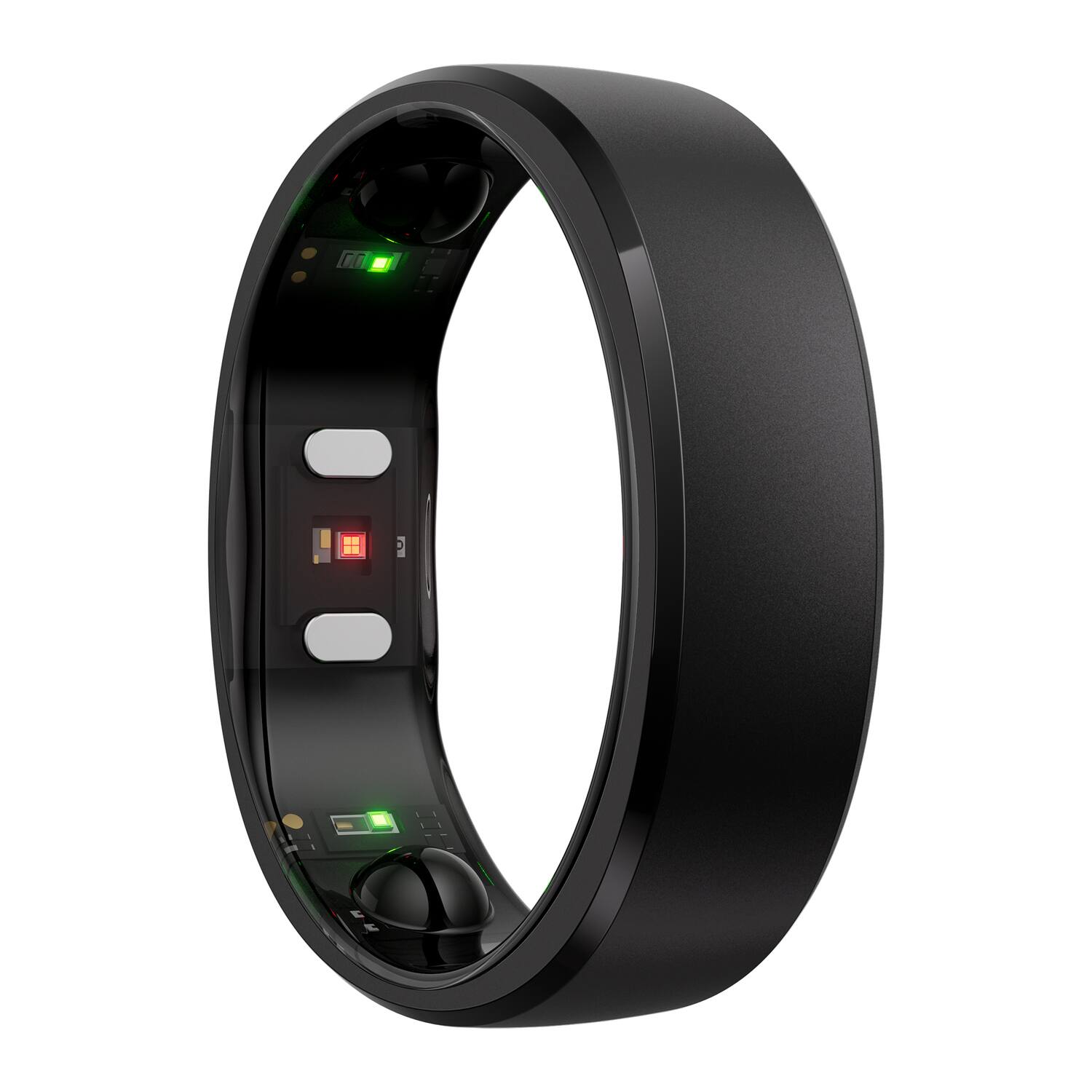 Left. RINGCONN - Gen 2 Ultra-Thin Smart Ring, Sleep Apnea Monitoring, Health Tracking, Size 14 - Matte Black.