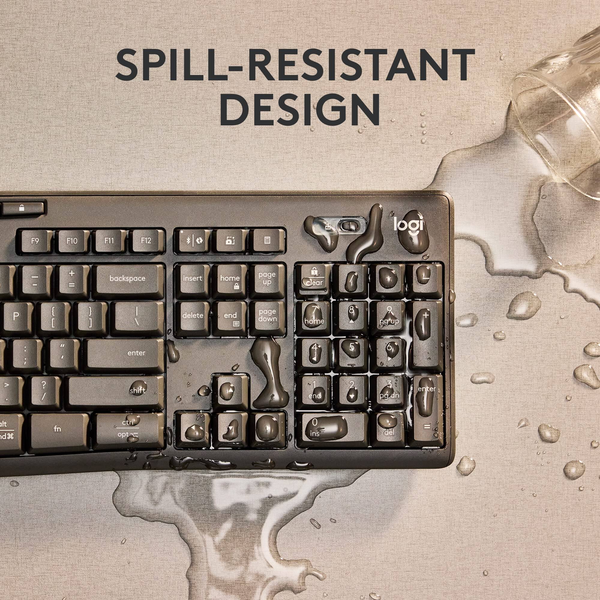 SPILL-RESISTANT DESIGN

F9 F10 F11 F12 I O O logi - - + - backspace insert home page up clear P [ ] \ | delete end page down home 8 Dgrap : a : enter 5 > e / shift nd ondn ente! alt ad X fn COP opt- 1 ins del