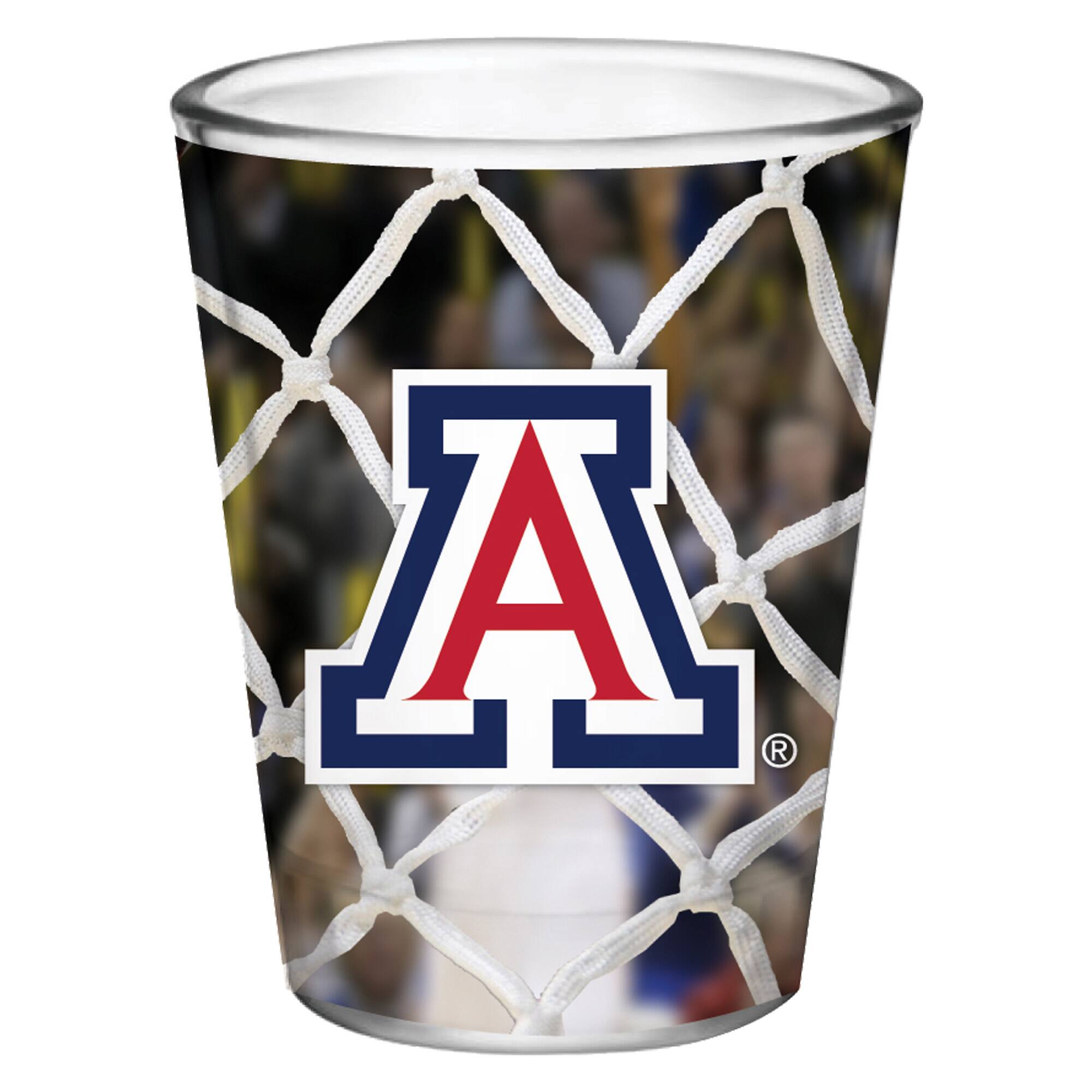 Alt View 1. Indigo Falls - Arizona Wildcats 2oz. Basketball Collector Shot Glass - Multicolor.