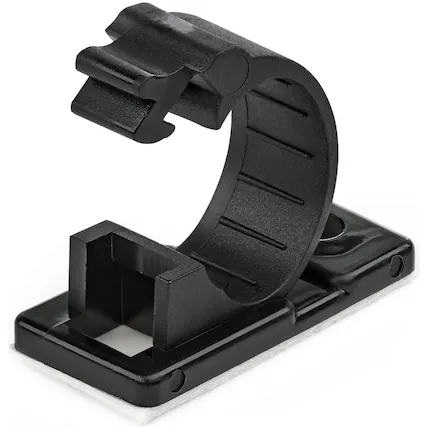 Front. StarTech.com - StarTech 100 Self Adhesive Cable Management Clips - Ethernet/Network Cable/Office Desk Cord Organizer.