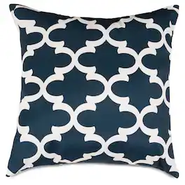 Majestic Home - Pillow 24x24 Trellis Navy - Blue