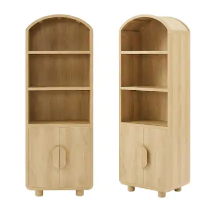Front. Crosley Furniture - Millie Bookcase Ash - Ash.