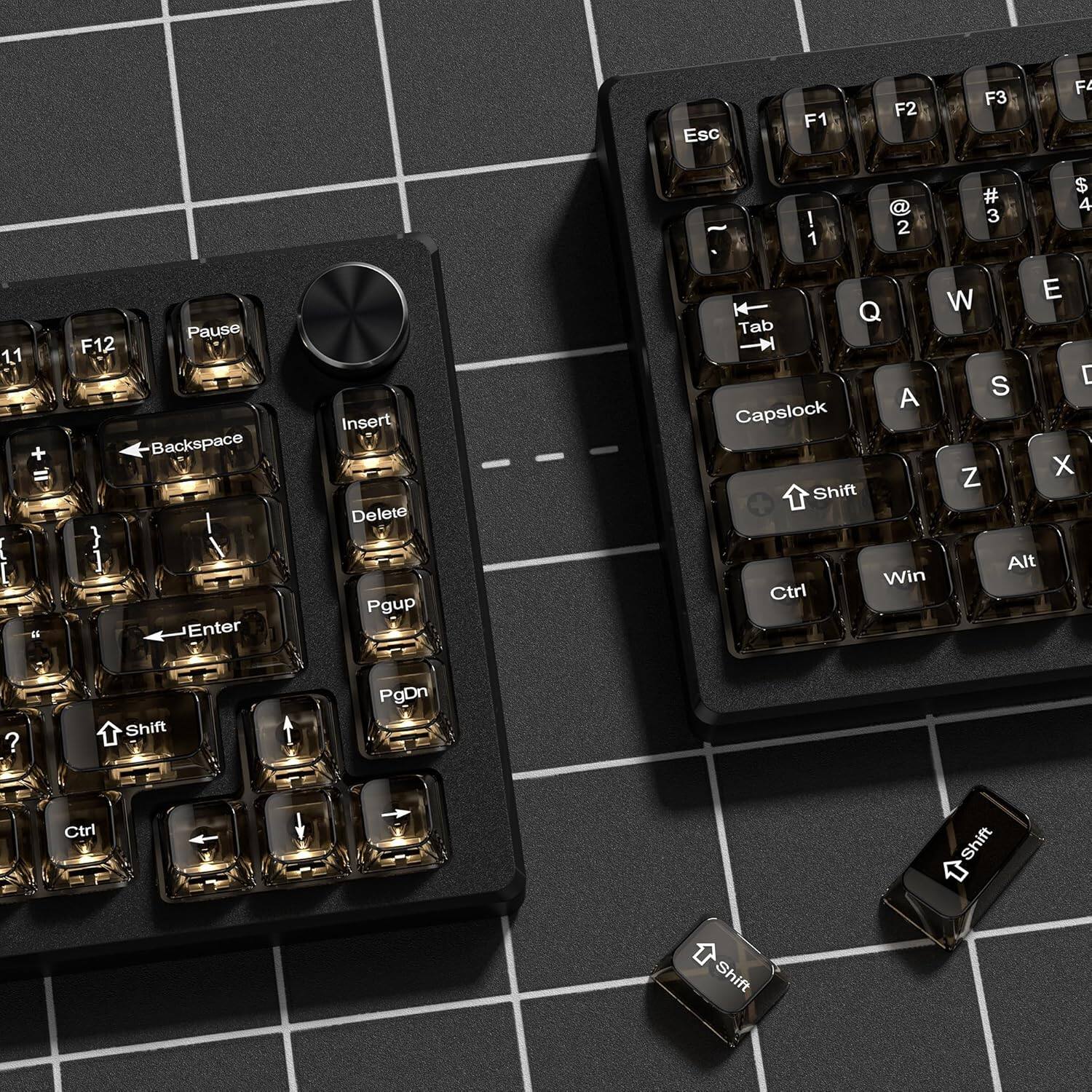 Esc F1 F2 F3 F4 ! 1 @ 2 # 3 $ 4 11 + Pause F12 Backspace Insert Delete 14 Q Tab A Capslock Shift + W S Z E ] X Enter Pgup Ctrl Win Alt ? Shift PgDn Ctrl Shift