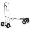 Front. Costway - Heavy Duty Hand Truck 660lbs Capacity Trolley Cart with Foldable Nose Plate - Black.