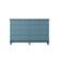 Front. Famapy - Famapy Horizontal Dresser 10 Drawers of Chest with European - Style Elegance - Blue.