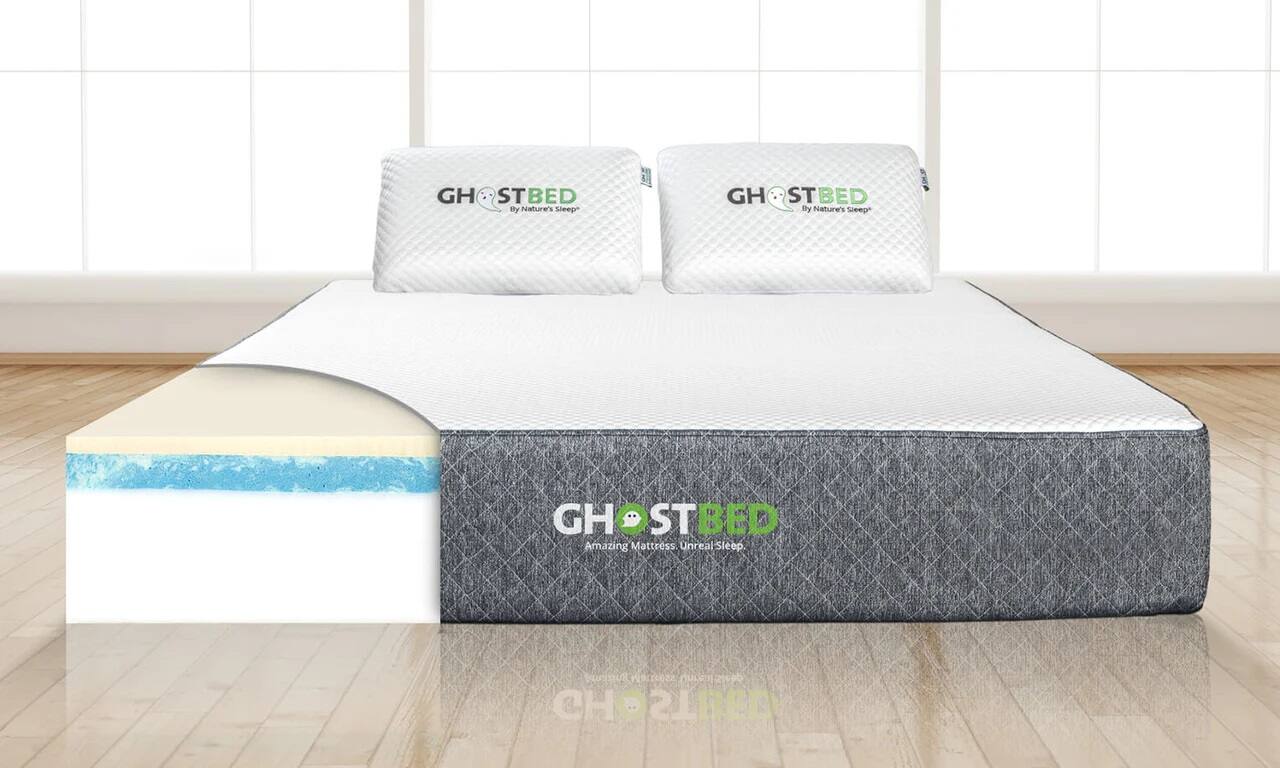 Alt View 18. Ghostbed - Classic 11" Profile MF Mattress-King - White.