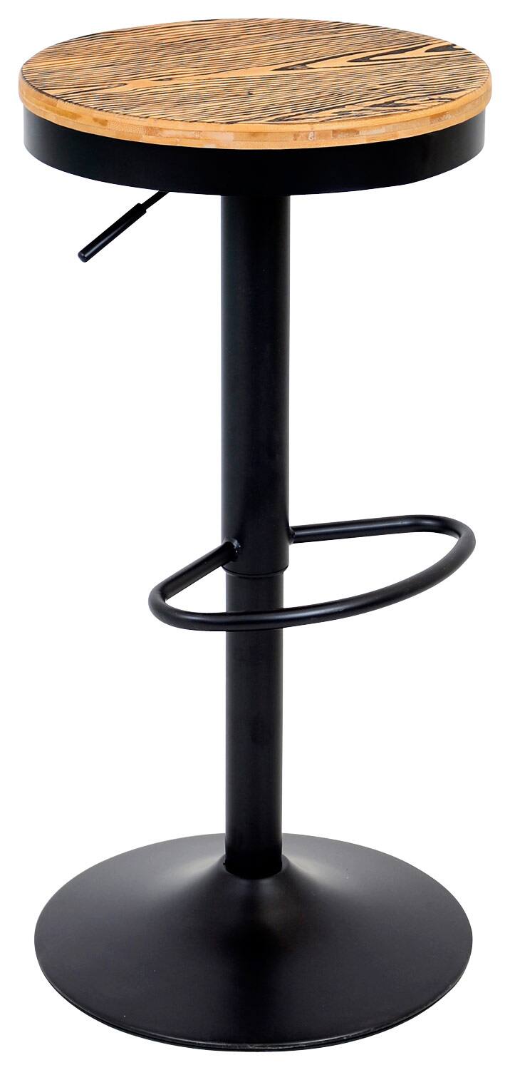 Front. LumiSource - Dakota Bar Stool - Black.