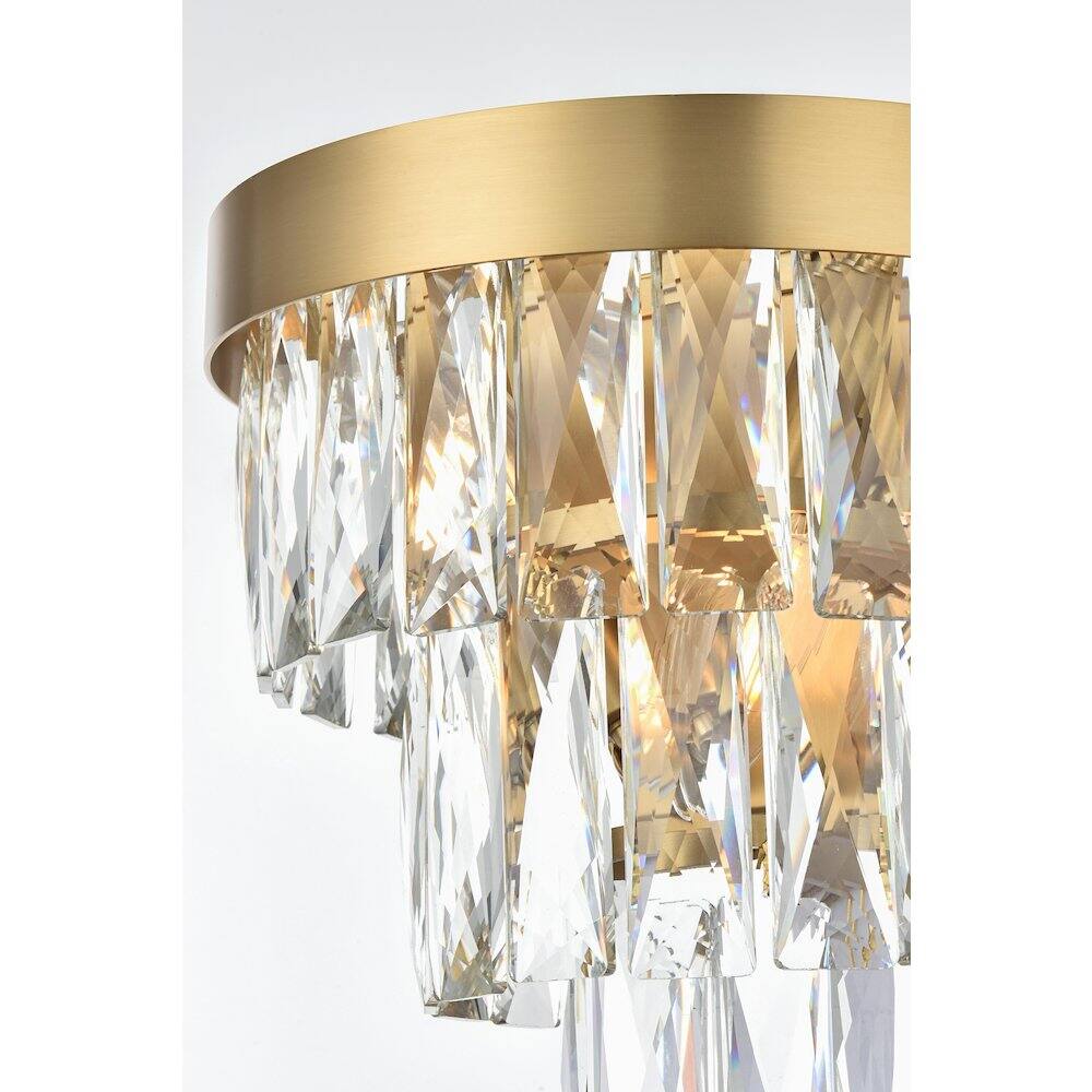 Back. Elegant Lighting - Josephine 10 Inch Wall Sconce In Satin Gold - Satin Gold And Clear.
