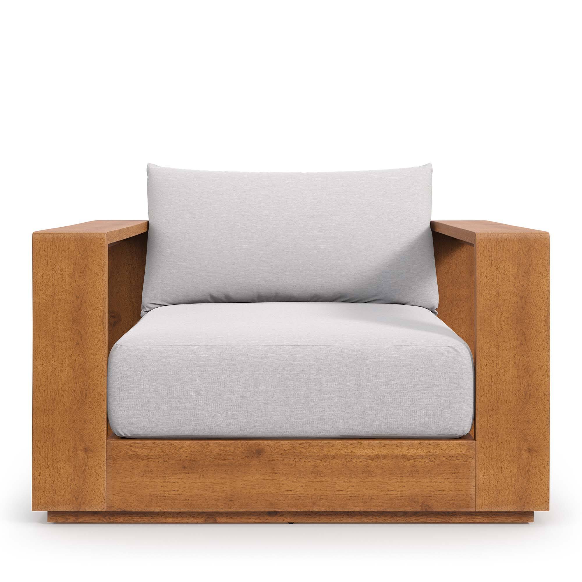 Alt View 6. Modway - Tahoe Outdoor Patio Acacia Wood Chair by Modway - Natural Light Gray.