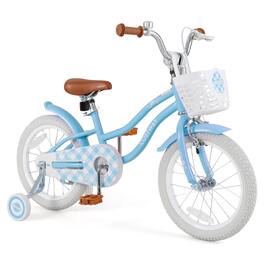 Costway - 16" Kids Bike Toddler Adjustable Bicycle with Training Wheel for 4-7 Years Old Girl - Navy
