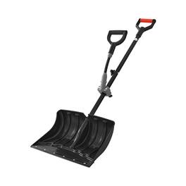 VEVOR - Snow Shovel for Driveway, 18 in Wide Plastic Snow Shovel with Assist D-shaped Handles, Large Capacity Snowplow Shovels - Black