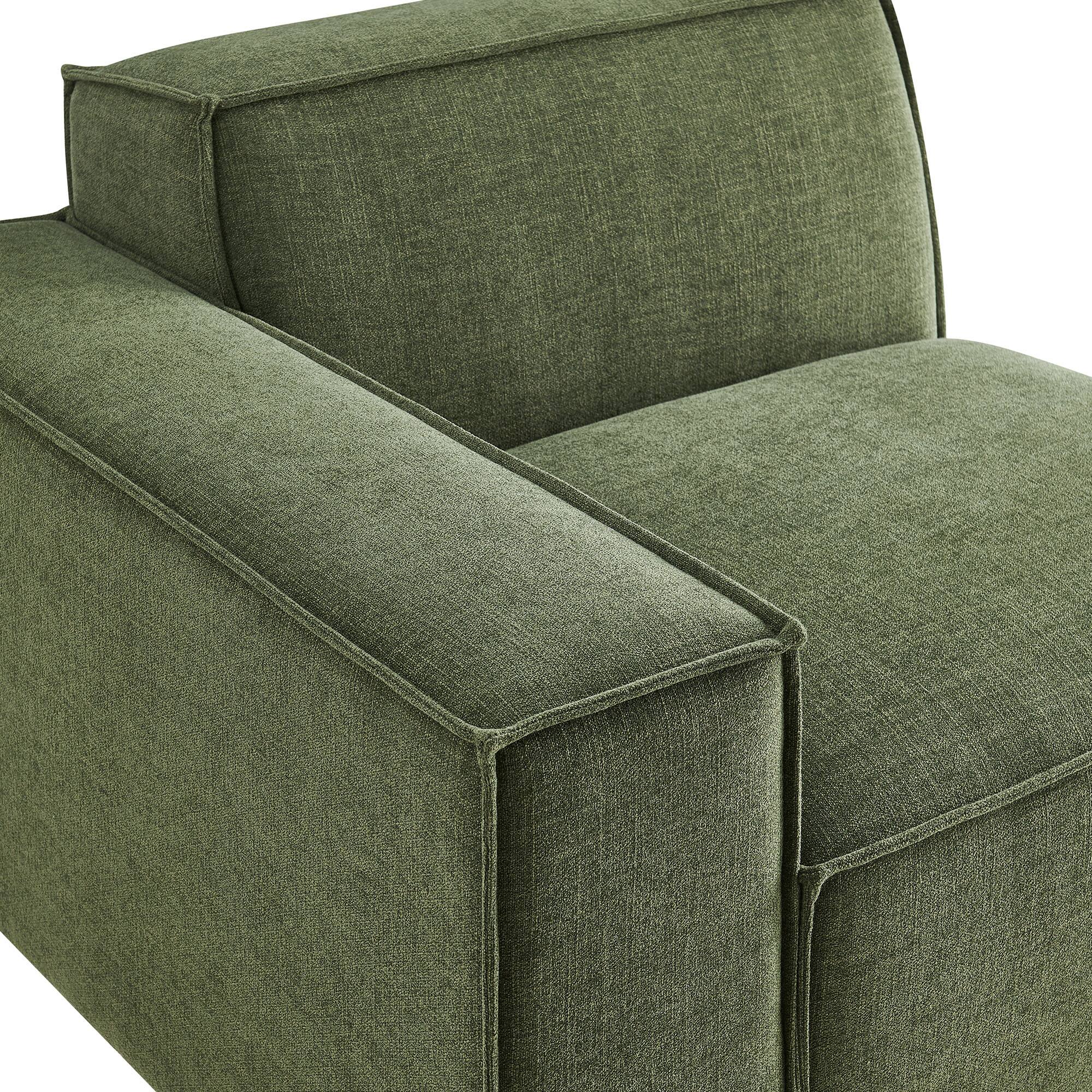 Alt View 7. Modway - Restore Performance Fabric Upholstered Left-Facing Modular Lounge Chair by Modway - Foliage.