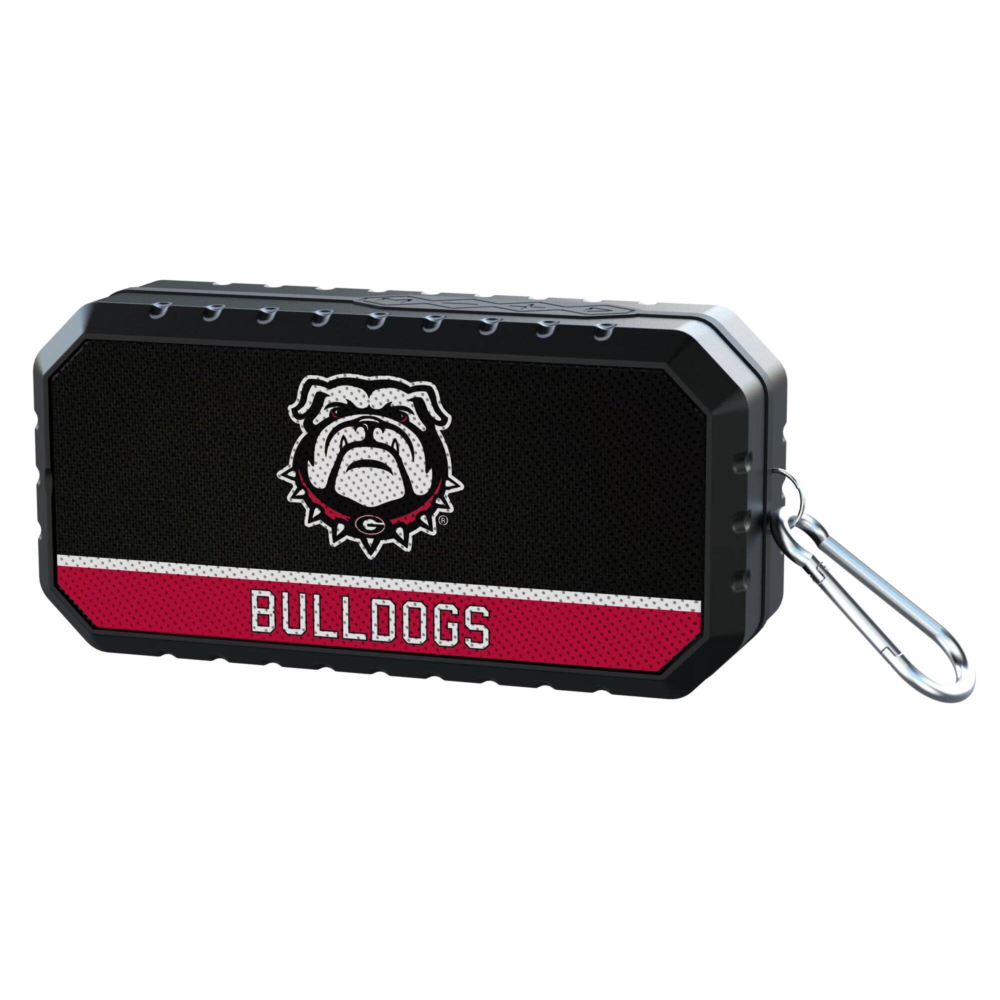 Alt View 1. Keyscaper - Georgia Bulldogs Secondary Logo End Zone Water Resistant Bluetooth Speaker - Multicolor.