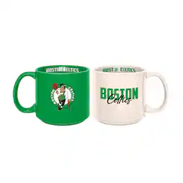 Logo Brands - Boston Celtics 2-Pack 15oz. Stackable Mug Set - Multicolor