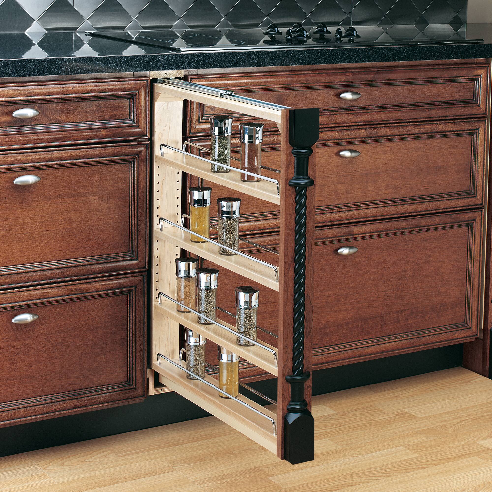 Alt View 10. Rev-A-Shelf - Rev-A-Shelf 3" Pullout Kitchen Cabinet Filler Organizer Spice Rack, 432-BF-3C.
