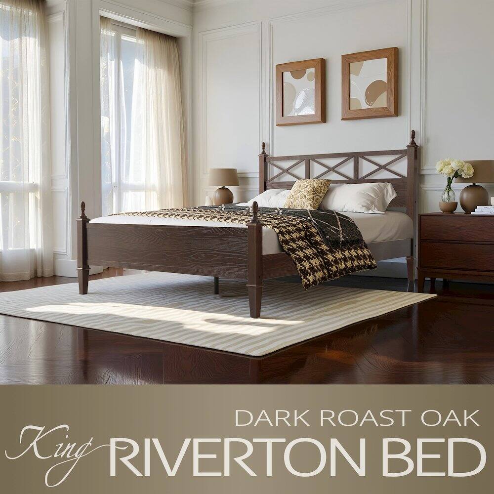 DARK ROAST OAK  
King RIVERTON BED