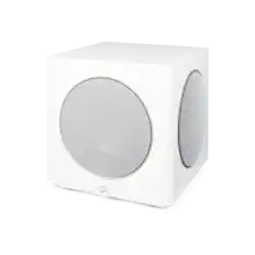 Front. MartinLogan - Abyss 10, 10” Hybrid, Powered Subwoofer, with Magnitude MT-1.6kW Amplifier, Sub Control App, and Wireless Built-In - Satin White.