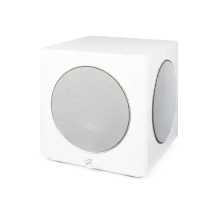 Front. MartinLogan - Abyss 10, 10” Hybrid, Powered Subwoofer, with Magnitude MT-1.6kW Amplifier, Sub Control App, and Wireless Built-In - Satin White.