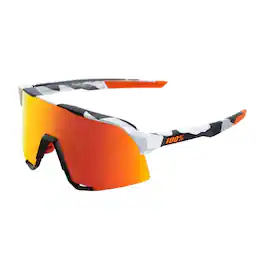 100% - S3 Sunglasses Soft Tact Grey Camo HiPER Red Lens