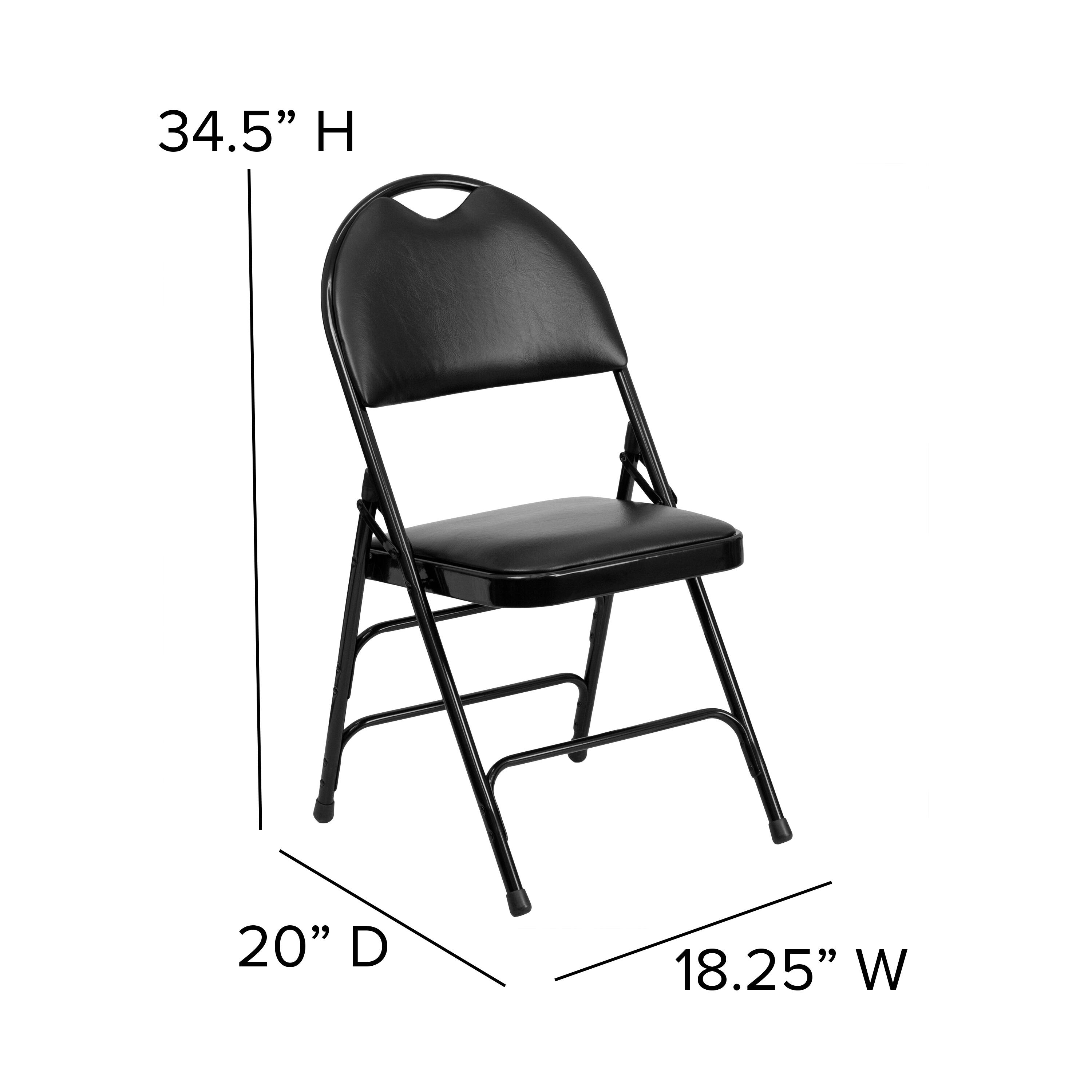 34.5" H  
20" D  
18.25" W