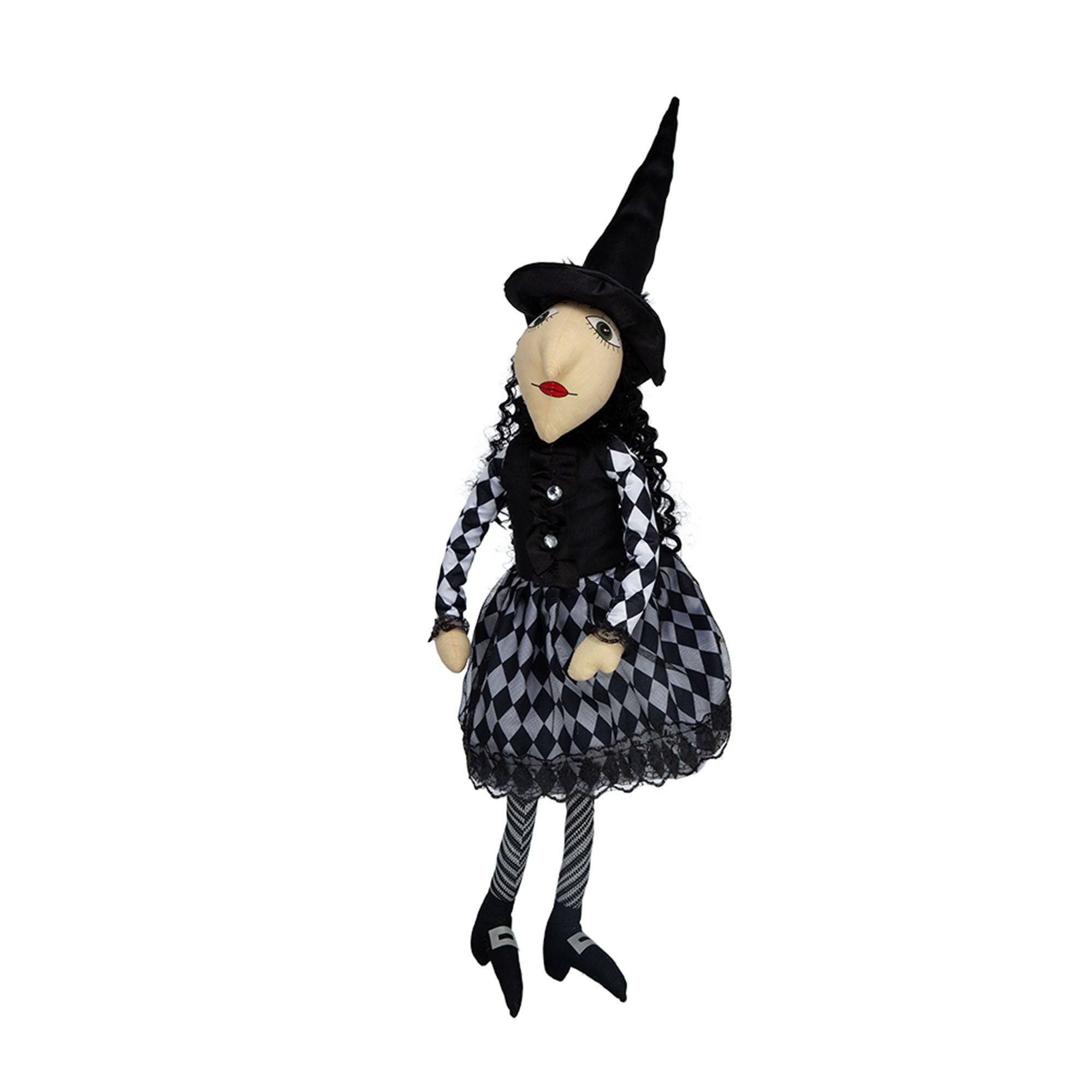 Alt View 2. Boyel Living - Handcrafted Sitting Witch Decoration for Halloween - Black.