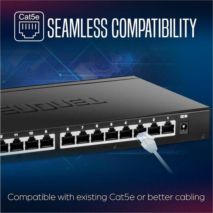 Cat5e SEAMLESS COMPATIBILITY

Compatible with existing Cat5e or better cabling