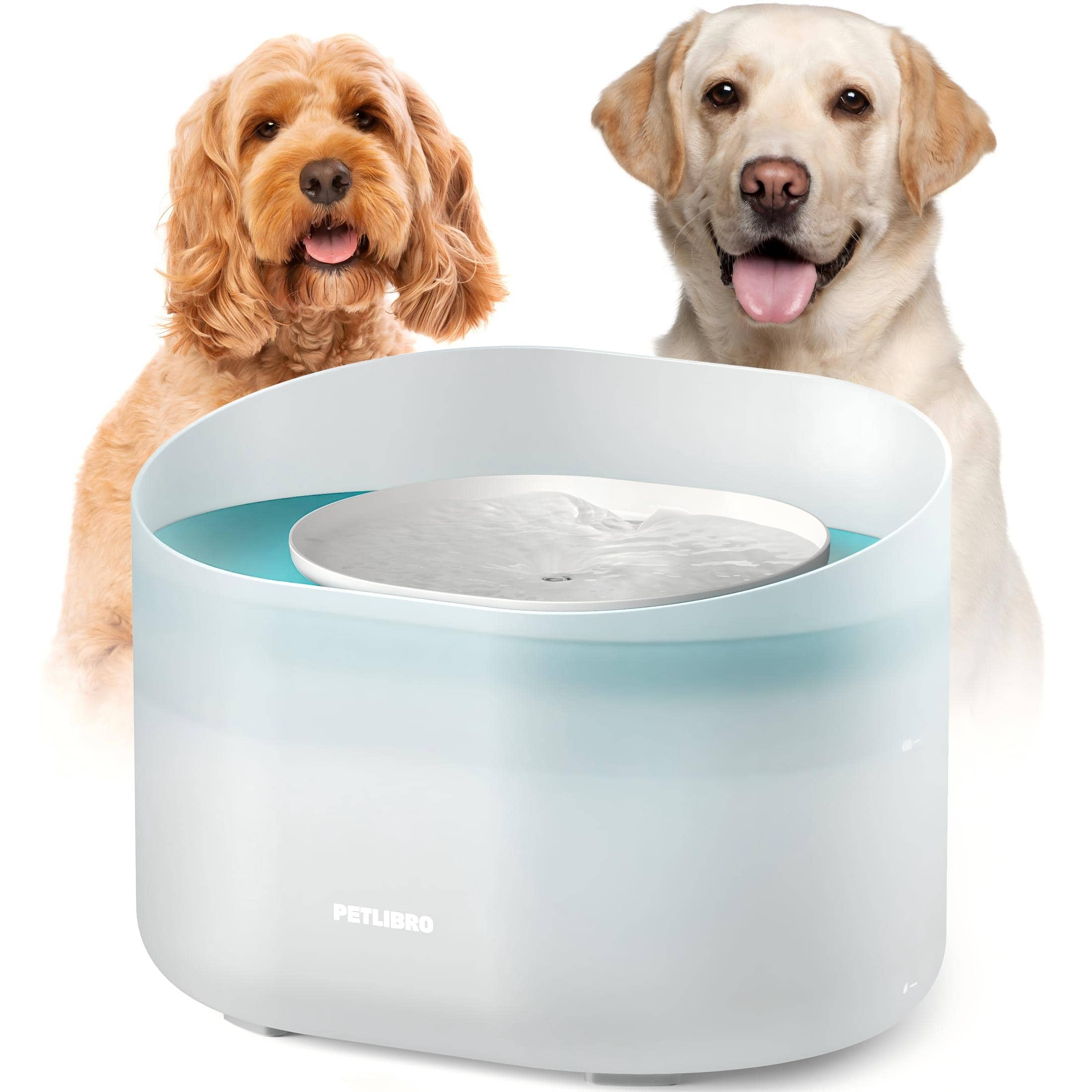 PETLIBRO - Capsule Dog Water Fountain with Replacement Filter Bundle - White - Front_Zoom