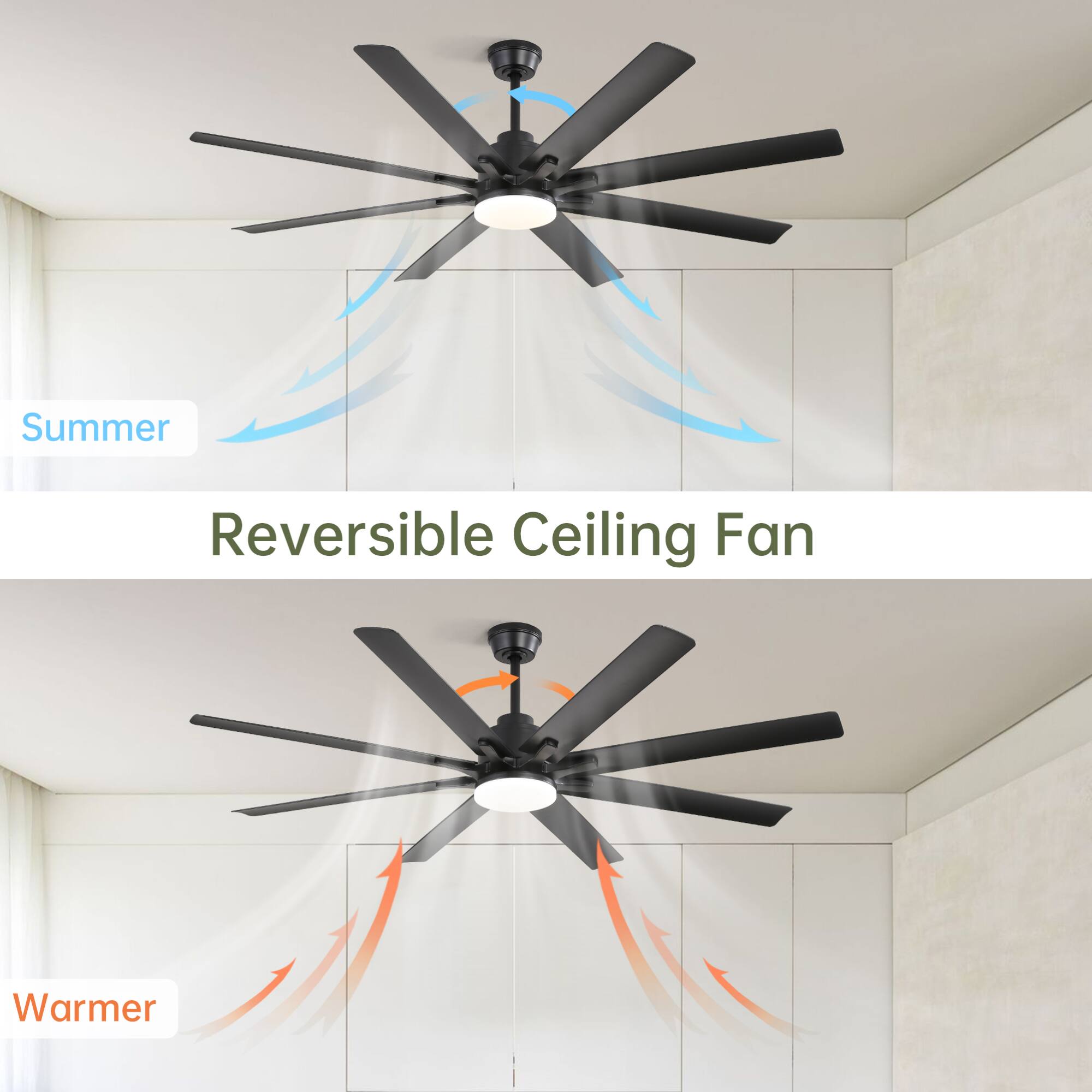Summer  
Reversible Ceiling Fan  

Warmer