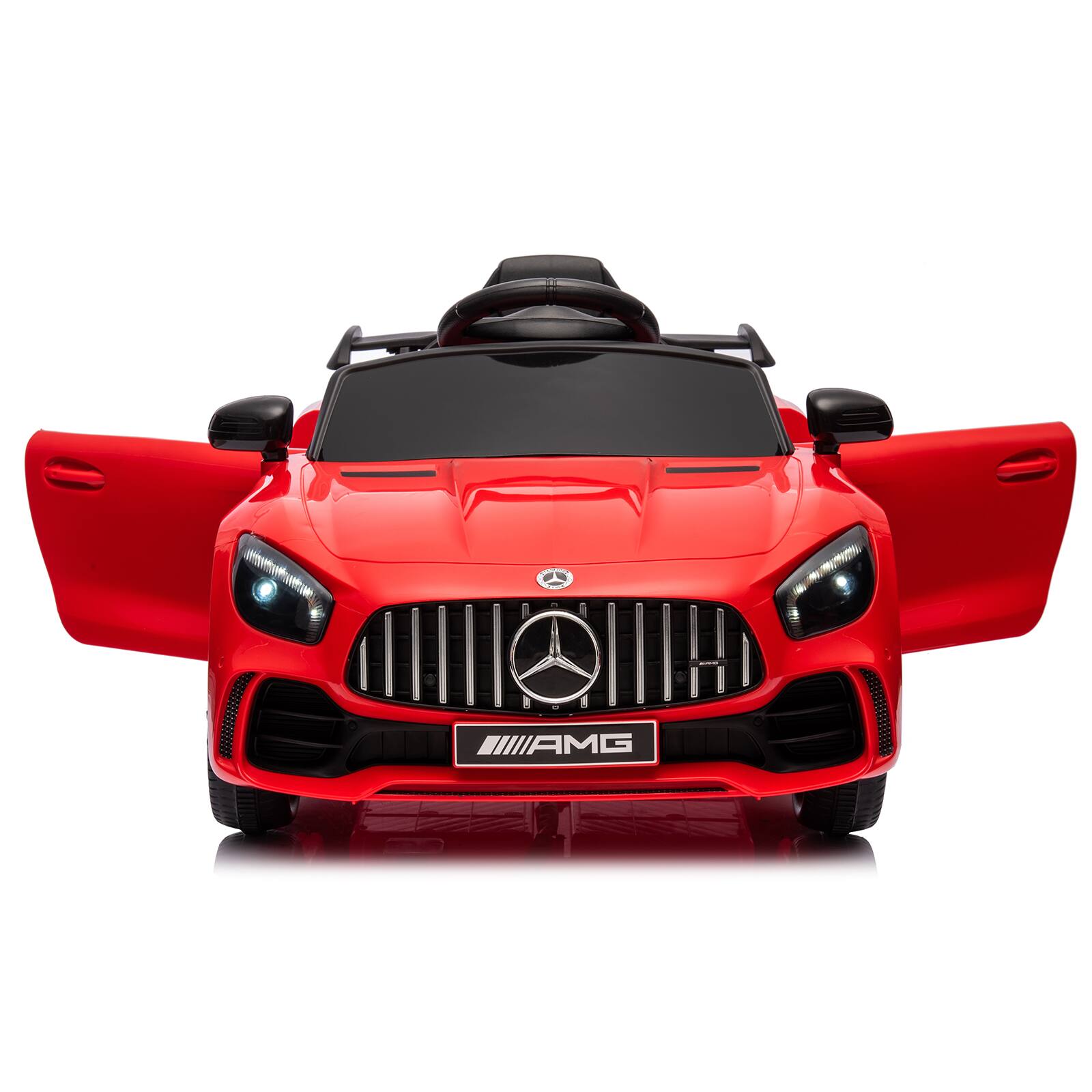 Alt View 1. Winado - 12V Ride on Car, Licensed Mercedes Benz AMG GTR Battery Powered Electric Vehicle, w/Parent Remote, Wider Seat, LED Light - Red.