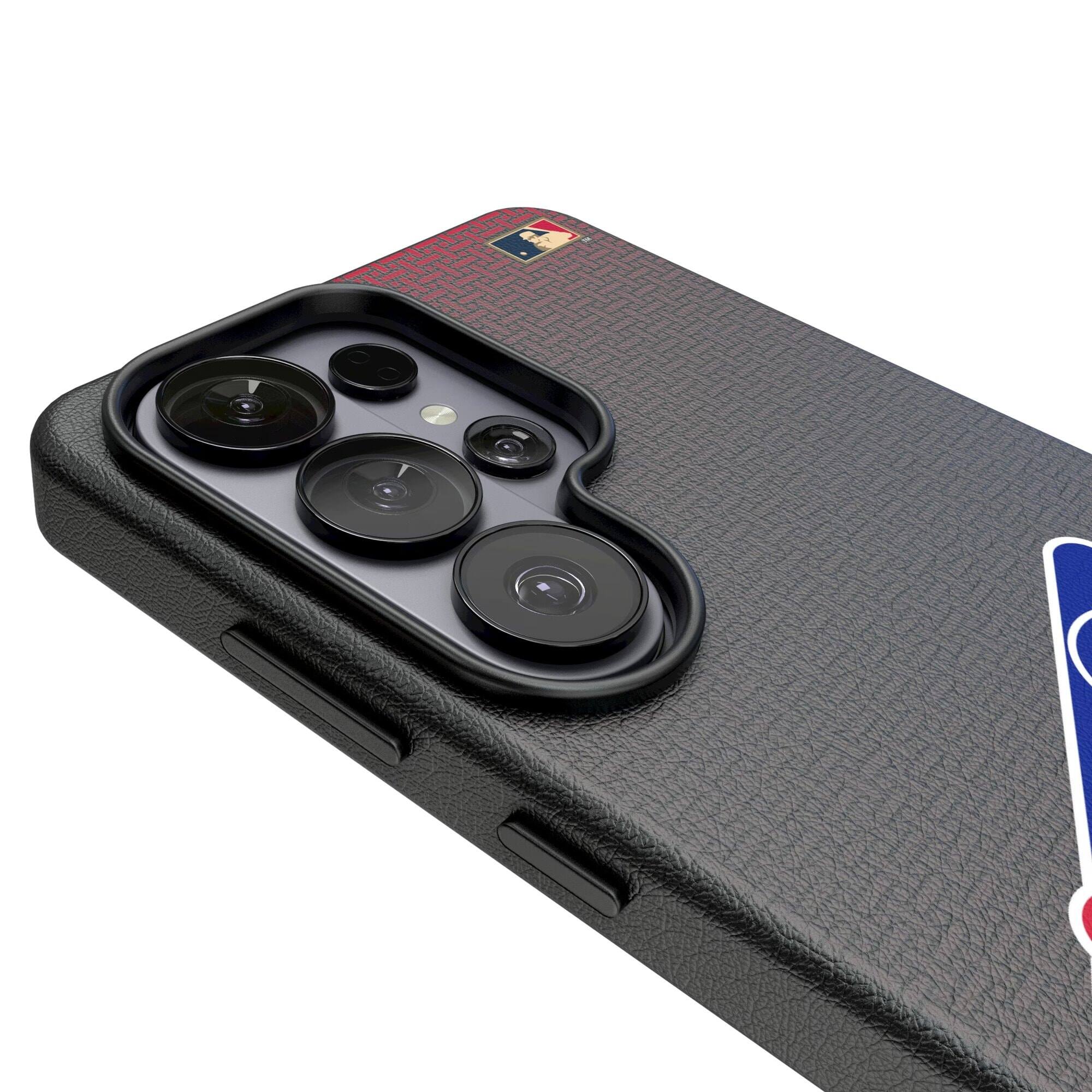 Alt View 2. Keyscaper - Chicago White Sox Cooperstown Collection 1976-1981 Galaxy Magnetic Bump Case - S25 Ultra - Black.