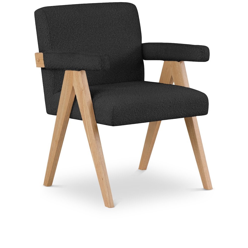 Meridian Furniture - Woodloch Boucle Fabric Accent Chair - Black