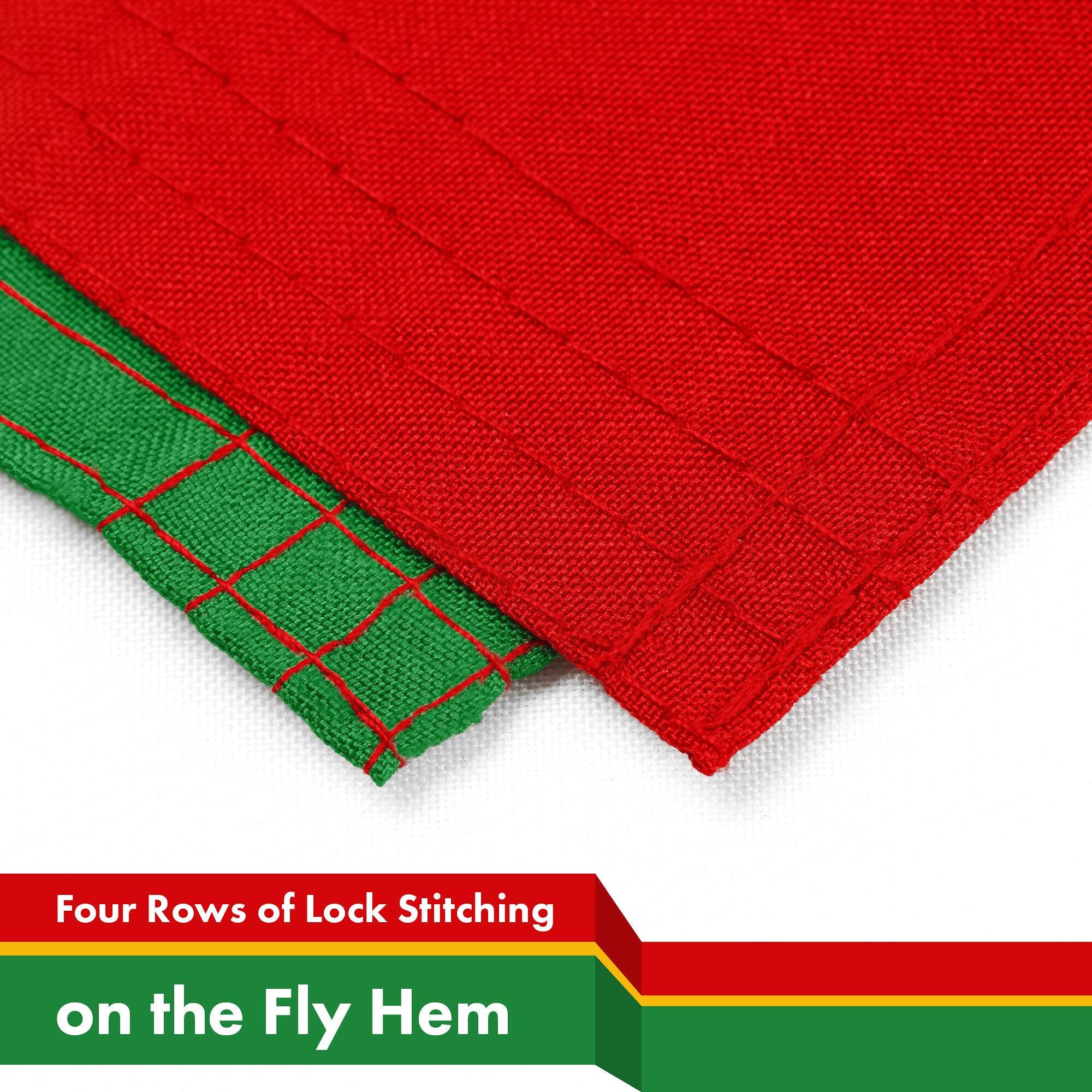 Four Rows of Lock Stitching on the Fly Hem