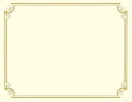 Great Papers - Golden Scroll Frame Foil Certificates, 8.5" x 11", 12/Pack - Beige/Gold