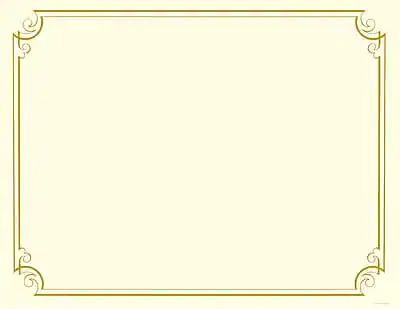 Front. Great Papers - Great Papers Golden Scroll Frame Foil Certificates, 8.5" x 11", Beige/Gold, 12/Pack (2011859) - Beige/Gold.