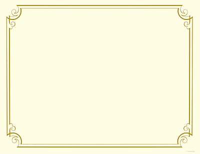 Front. Great Papers - Great Papers Golden Scroll Frame Foil Certificates, 8.5" x 11", Beige/Gold, 12/Pack (2011859) - Beige/Gold.