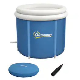 Ice Bath Tub, 79 Gallon Outdoor Portable Cold Plunge Tub with Thermo Lid, Cover and Carry Bag