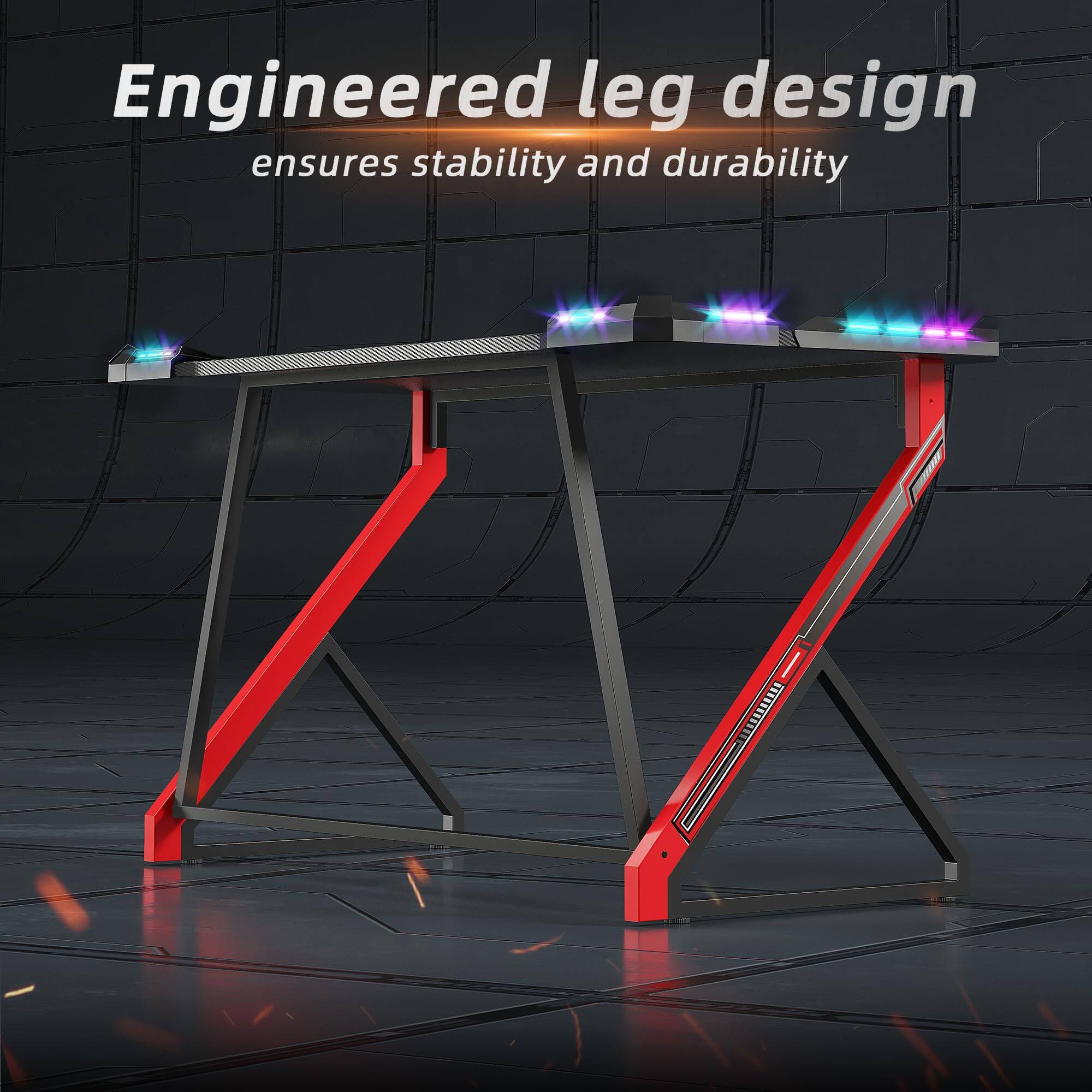 Engineered leg design ensures stability and durability