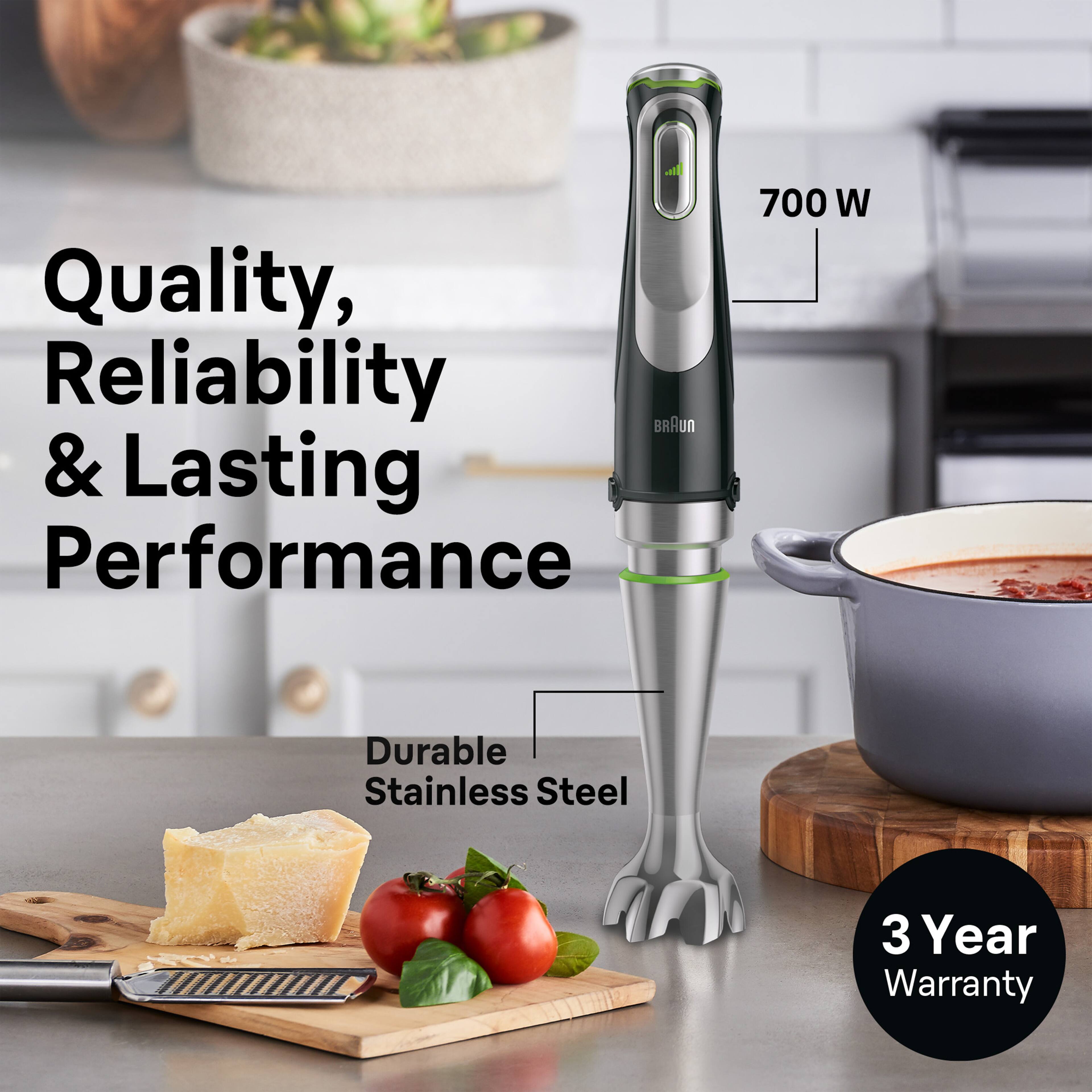 Quality, Reliability & Lasting Performance

700 W

Durable Stainless Steel

3 Year Warranty