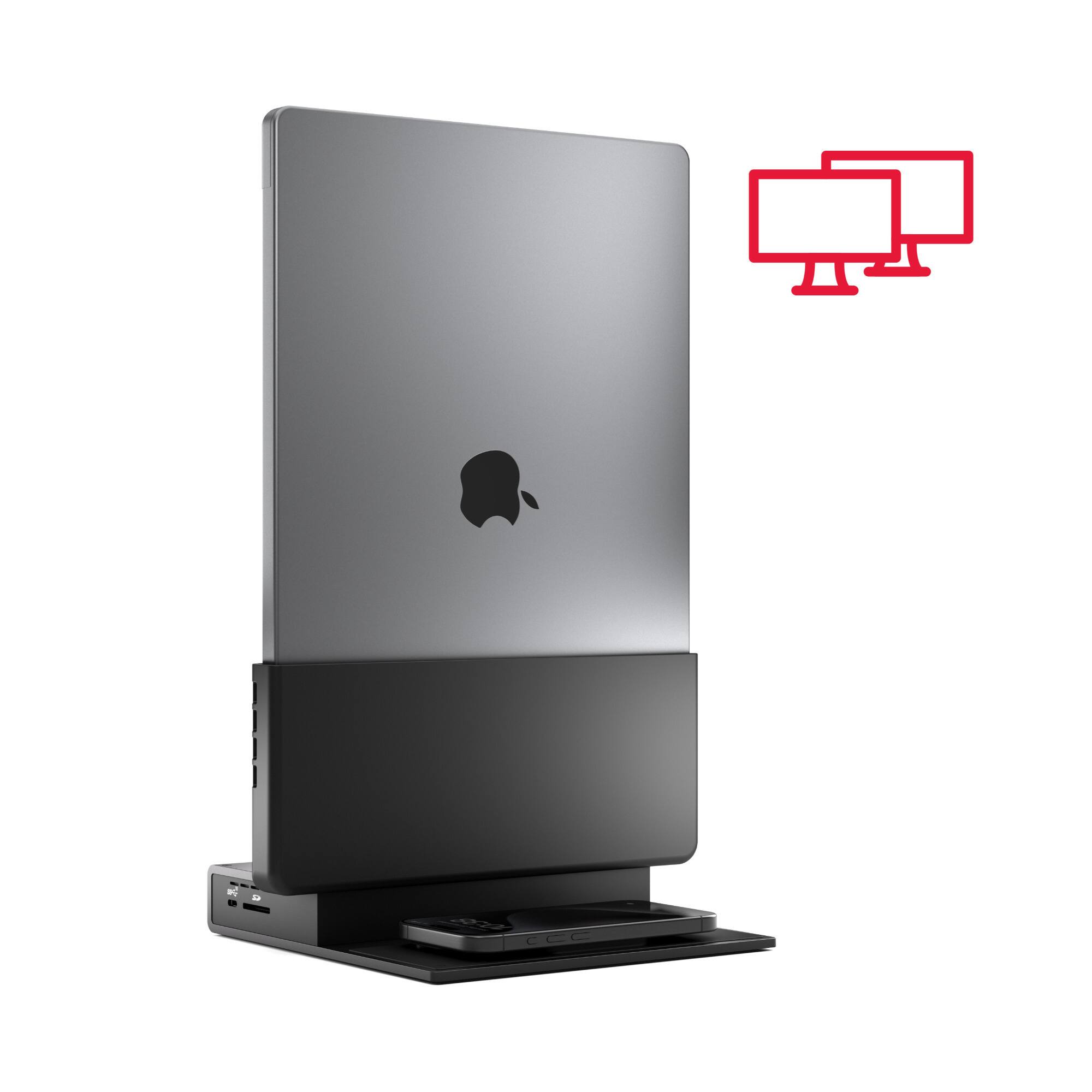 Angle. Brydge - Brydge ProDock Duo Vertical Dual-Display Thunderbolt 4 Dock for MacBook.