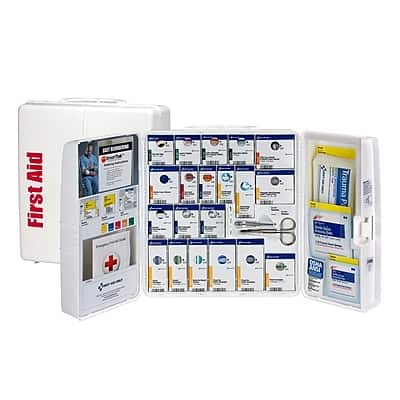 SmartCompliance - Plastic First Aid Cabinet with Medication, 50 People, 245 Pieces (1000-FAE-0103) - White price history on PriceWatchPro